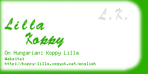 lilla koppy business card